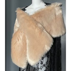 BRIDAL Women Long Faux Fur Shawl